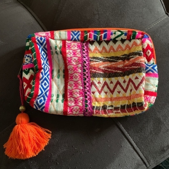 Multicolored Patterned Pouch - Picture 3 of 5